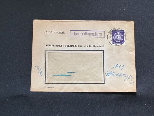 10 Belege DDR, Dienstpost (A), Bedarf, Geschäfts- und Behördenpost (OJM3400)