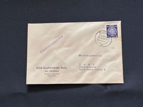 10 Belege DDR, Dienstpost (A), Bedarf, Geschäfts- und Behördenpost (OJM3411)