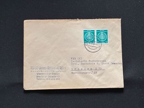 10 Belege DDR, Dienstpost (A), Bedarf, Geschäfts- und Behördenpost (OJM3424)