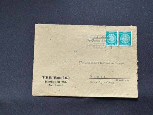 10 Belege DDR, Dienstpost (A), Bedarf, Geschäfts- und Behördenpost (OJM3429)