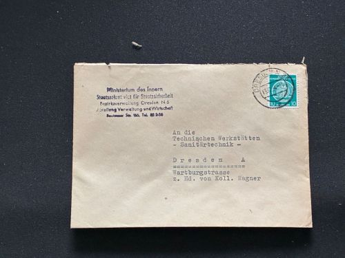 10 Belege DDR, Dienstpost (A), Bedarf, Geschäfts- und Behördenpost (OJM3431)