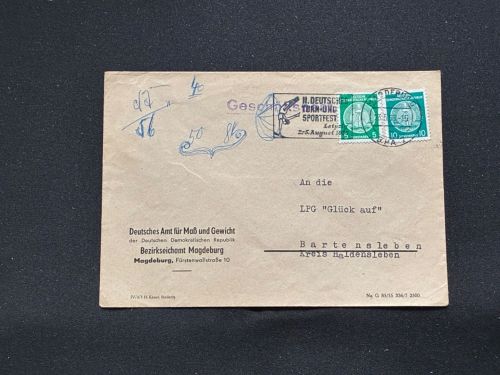 10 Belege DDR, Dienstpost (A), Bedarf, Geschäfts- und Behördenpost (OJM3435)