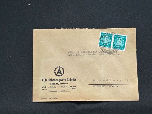 10 Belege DDR, Dienstpost (A), Bedarf, Geschäfts- und Behördenpost (OJM3443)