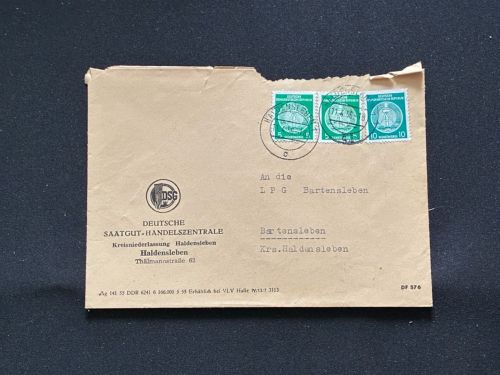 10 Belege DDR, Dienstpost (A), Bedarf, Geschäfts- und Behördenpost (OJM3447)