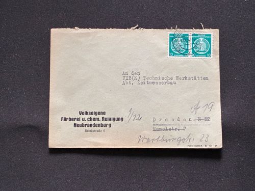 10 Belege DDR, Dienstpost (A), Bedarf, Geschäfts- und Behördenpost (OJM3465)