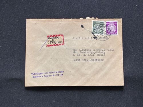10 Belege DDR, Dienstpost (A), Bedarf, Geschäfts- und Behördenpost (OJM3473)