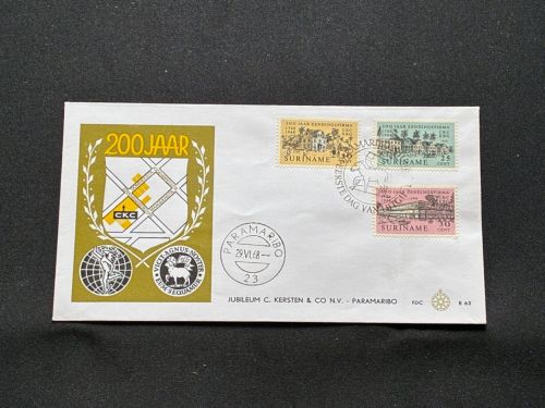 10 Belege Surinam, FDC (AVH3536)