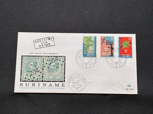 10 Belege Surinam, FDC (AVH3541)