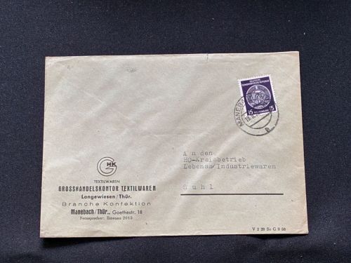 10 Belege DDR, Dienstpost (A), Bedarf, Geschäfts- und Behördenpost (OJM3570)
