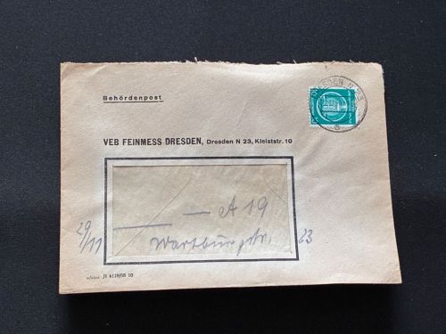 10 Belege DDR, Dienstpost (A), Bedarf, Geschäfts- und Behördenpost (OJM3575)