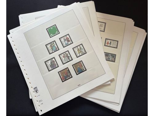 Vordruckblätter Lindner T-System, 18 Ringe, Bund, Jahre 1990-1994, gebraucht