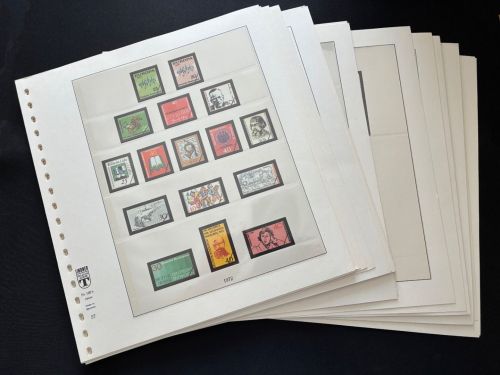 Vordruckblätter Lindner T-System, 18 Ringe, Bund, Jahre 1972-1979, gebraucht