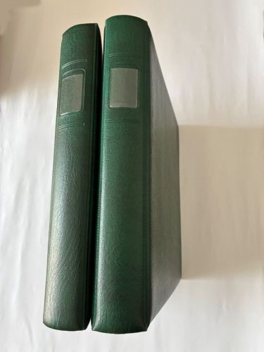 2 x Lindner Ringbinder, 18-Ringe, Grün wattiert, gebraucht (B)