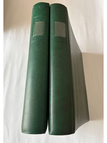 2 x Lindner Ringbinder, 18-Ringe, Grün wattiert, gebraucht (C)