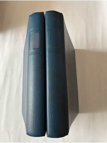 2 x Lindner Ringbinder, 18-Ringe, Blau wattiert, gebraucht