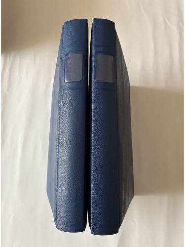 2 x Lindner Ringbinder, 18-Ringe, Blau genarbt, gebraucht