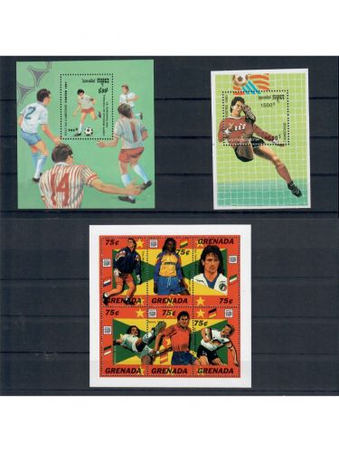 Motiv Fußball WM, 11 Blocks/KB **, ü. 75,- € Michel, jede Ausgabe abgebildet