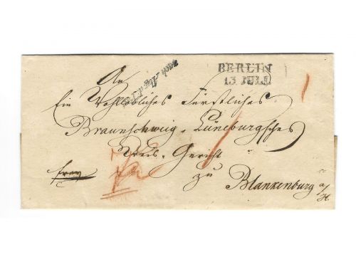 Vorphilabeleg, von Berlin, aus der Zeit der Befreiungskriege 1813-1815