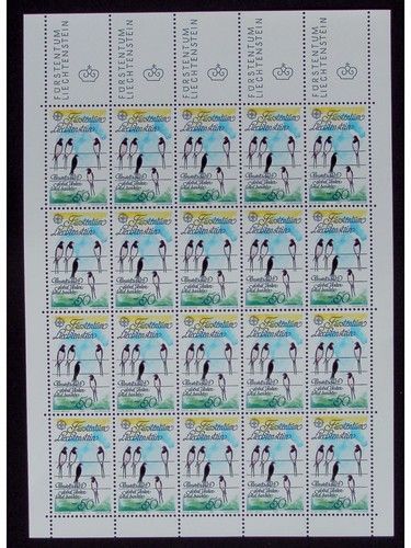 Liechtenstein, Kleinbogen, KB, Jahrgang 1986, postfrisch, ungefaltet