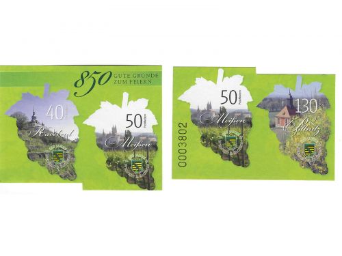 Post Modern Dresden, 850 Jahre Weinbau Sachsen, 2 x WZd aus Block **, 2011