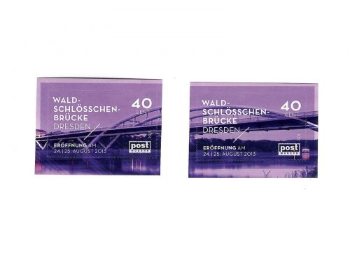 Post Modern Dresden, Waldschlösschenbrücke, 2 Werte **, 2013, selbstkl.