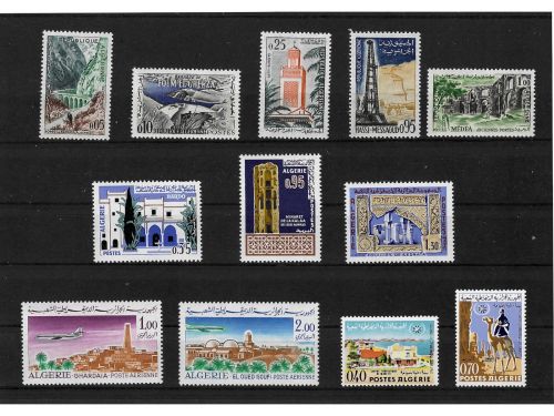 Sammlung Algerien **, Auswahl aus Jahren 1962-1969, auf 3 Steckkarten