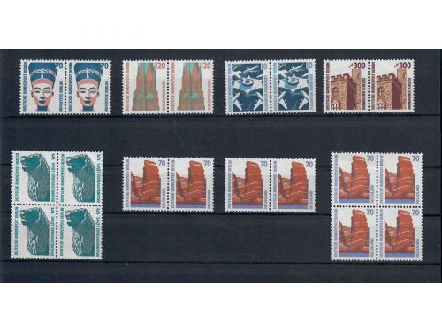 Berlin, Sehenswürdigkeiten, 6 x waagerechte Paare, 2 x VB, Lot, postfrisch