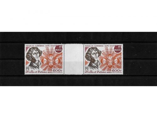 Wallis- und Futuna-Inseln, MiNr. 640 **, Paar mit ZS, Nikolaus Kopernikus