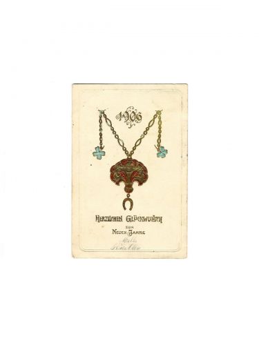 AK, Neujahr, Prägekarte, Herzlichen Glückwunsch zum Neuen Jahre, 1906,