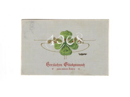 AK, Neujahr, Prägekarte, Herzlichen Glückwunsch zum Neuen Jahre, 1908,