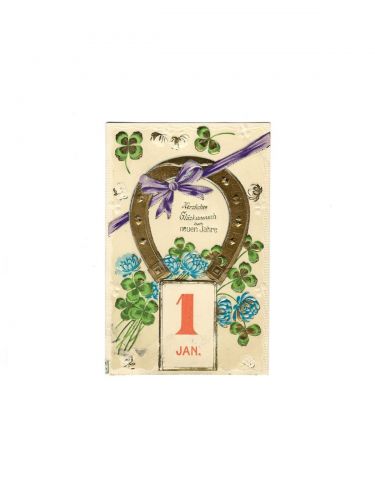 AK, Neujahr, Prägekarte, Herzlichen Glückwunsch zum Neuen Jahre, 31.12.1909