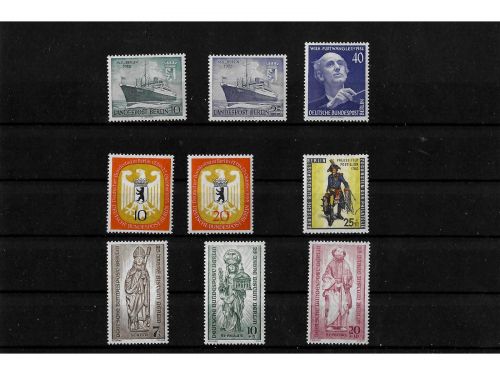 Berlin, Jahrgang 1955, MiNr. 126-134 postfrisch