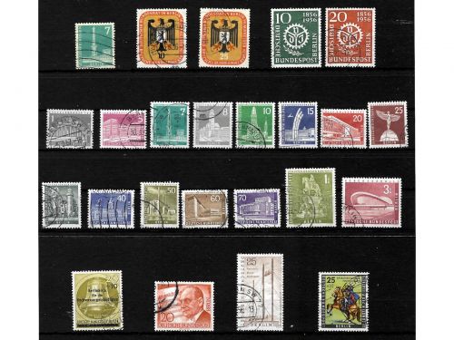 Berlin, gestempelt, Jahrgang 1956, Hauptnummern komplett, MiNr. 135-158