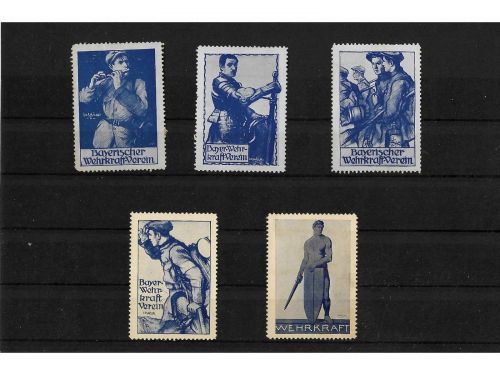 10 x Reklamemarken Werbemarken Vignetten vor 1945, 10 verschiedene
