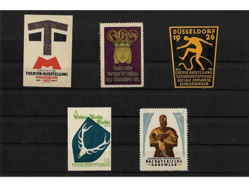 10 x Reklamemarken Werbemarken Vignetten vor 1945, 10 verschiedene