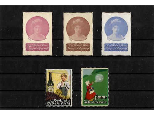 10 x Reklamemarken Werbemarken Vignetten vor 1945, 10 verschiedene