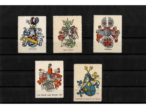 10 x Reklamemarken Werbemarken Vignetten vor 1945, 10 verschiedene