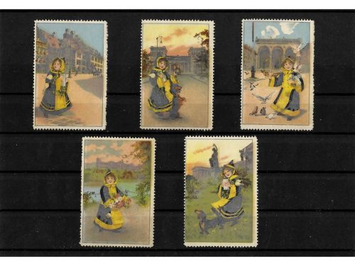10 x Reklamemarken Werbemarken Vignetten vor 1945, 10 verschiedene