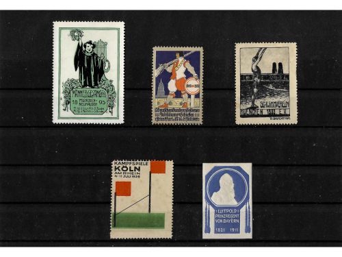 10 x Reklamemarken Werbemarken Vignetten vor 1945, 10 verschiedene