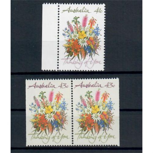 Australien, MiNr. 1188 I A, 1188 I G, rechts u. links geschnitten **