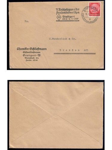 Deutsches Reich, 5 Belege, Bedarf, Sammlerbelege, Hindenburg Frankatur, Lot 44
