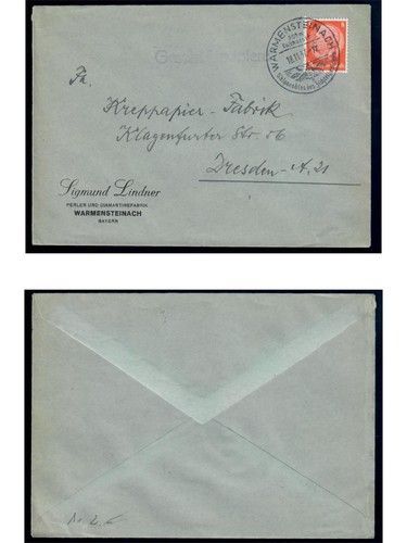 Deutsches Reich, 5 Belege, Bedarf, Sammlerbelege, Hindenburg Frankatur, Lot 22