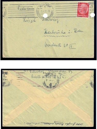 Deutsches Reich, 5 Belege, Bedarf, Sammlerbelege, Hindenburg Frankatur, Lot 34