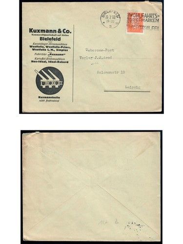 Deutsches Reich, 5 Belege, Bedarf, Sammlerbelege, Hindenburg Frankatur, Lot 19