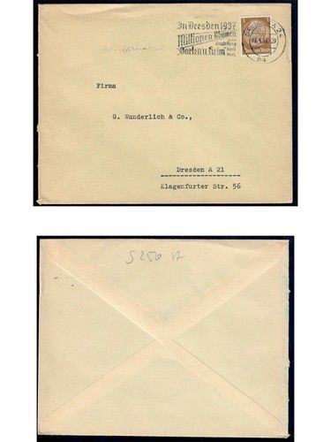 Deutsches Reich, 5 Belege, Bedarf, Sammlerbelege, Hindenburg Frankatur, Lot 8
