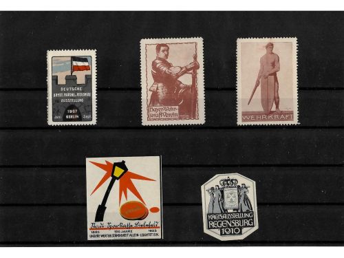 10 x Reklamemarken Werbemarken Vignetten vor 1945, 10 verschiedene