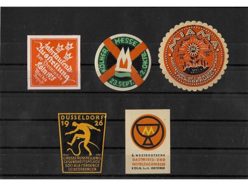 10 x Reklamemarken Werbemarken Vignetten vor 1945, 10 verschiedene