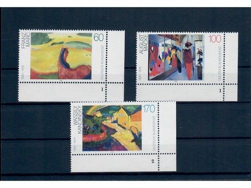 Bund, MiNr. 1617-1619 postfrisch, Eckrand unten rechts, mit Formnummer