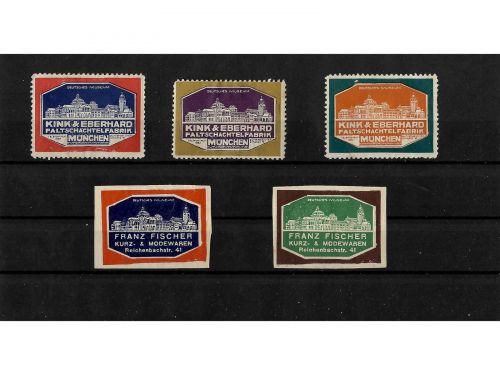 10 x Reklamemarken Werbemarken Vignetten vor 1945, 10 verschiedene
