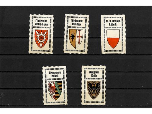 10 x Reklamemarken Werbemarken Vignetten vor 1945, 10 verschiedene